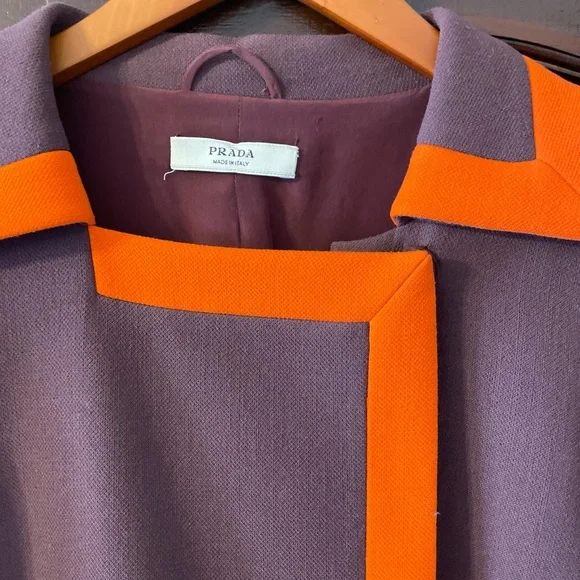 Prada Purple and Orange Women's Coat